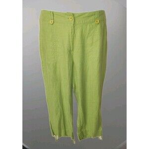 Madison & Max Linen Capris Pants Womens Size 16